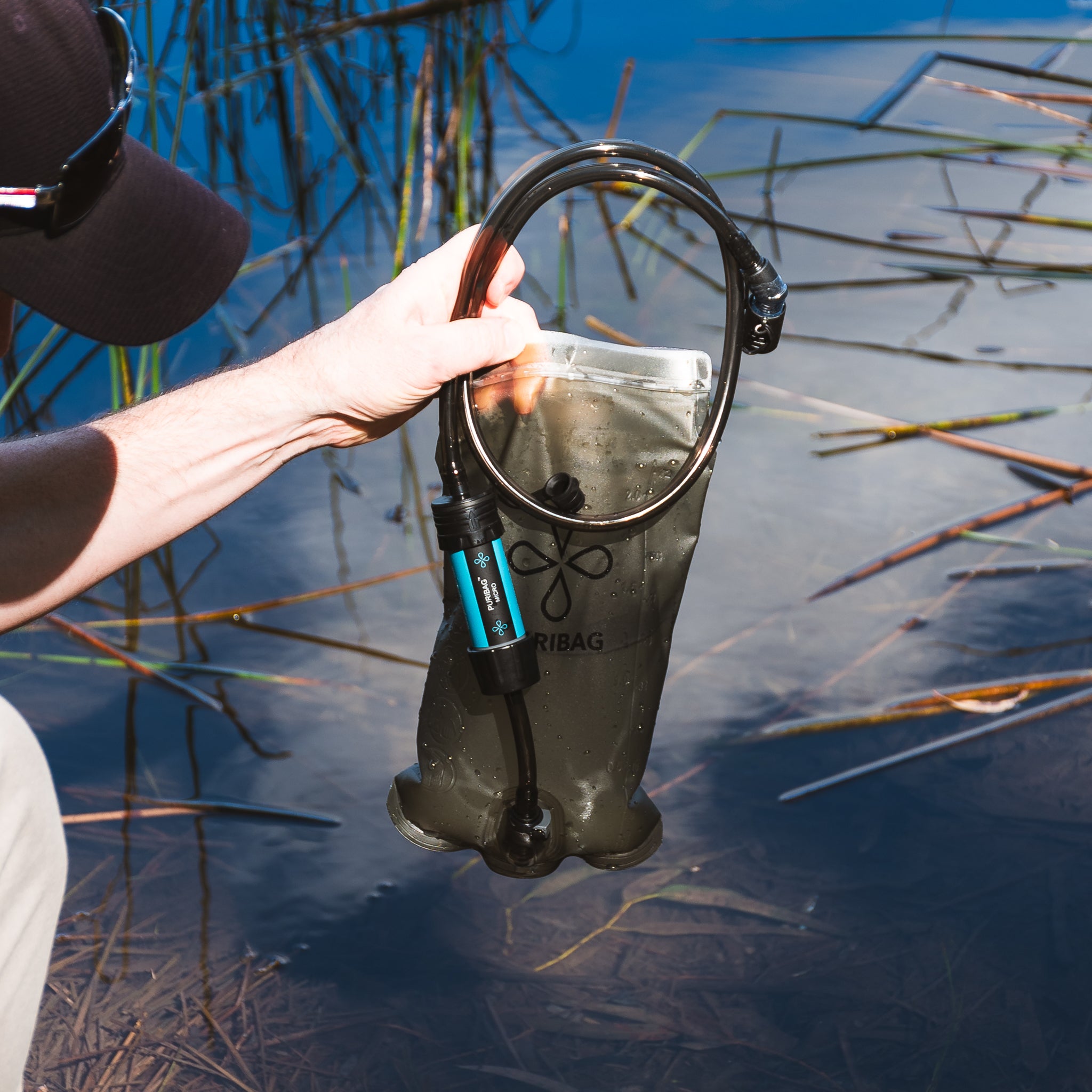 Puribag Adventure Bladder: 2 Liter Hydration Bladder with Filter