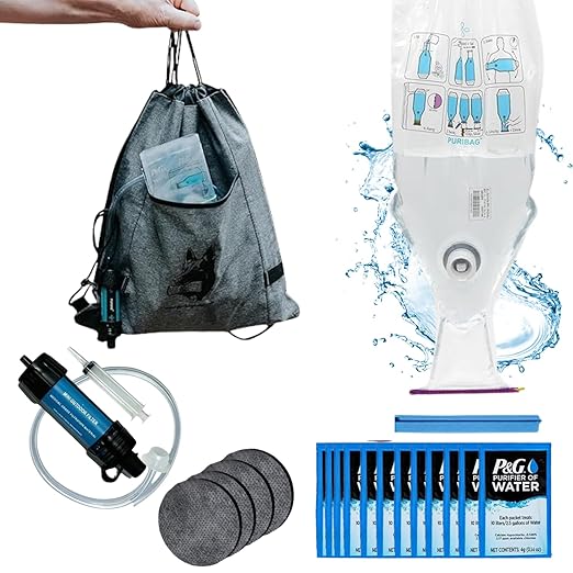 Puribag Pro Kit - Portable 4-in-1 Water Filtration System